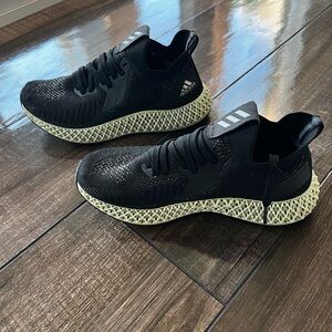 Adidas FutureCraft 4D Black Linen Green 6.5 Men or 8 Woman